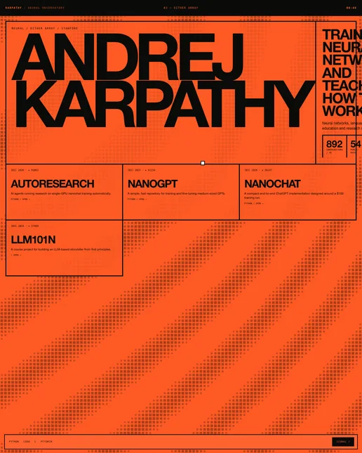 Andrej Karpathy's neural-dither portfolio example